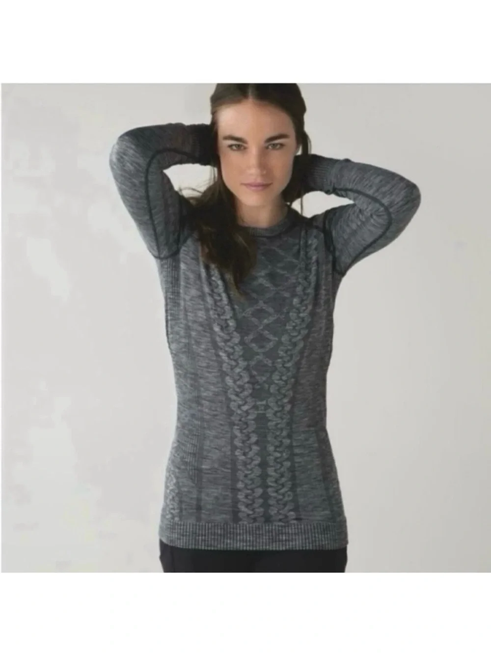 Lululemon Rest Less Pullover (Second Release) Heathered Black Sz 4